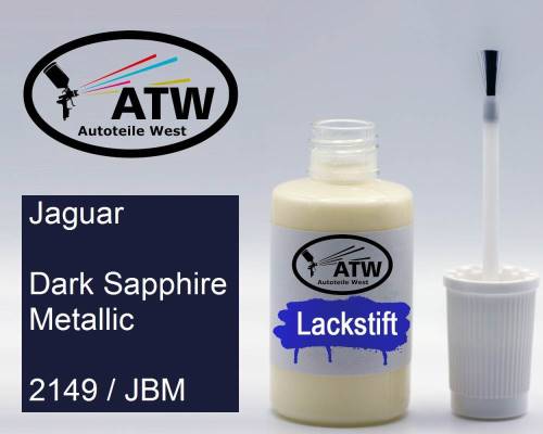 Jaguar, Dark Sapphire Metallic, 2149 / JBM: 20ml Lackstift, von ATW Autoteile West.